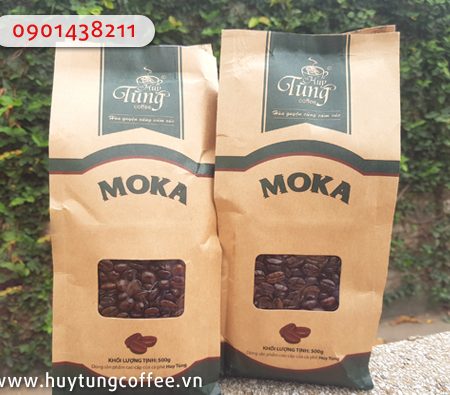 Cà phê Huy Tùng dạng hạt Moka mộc