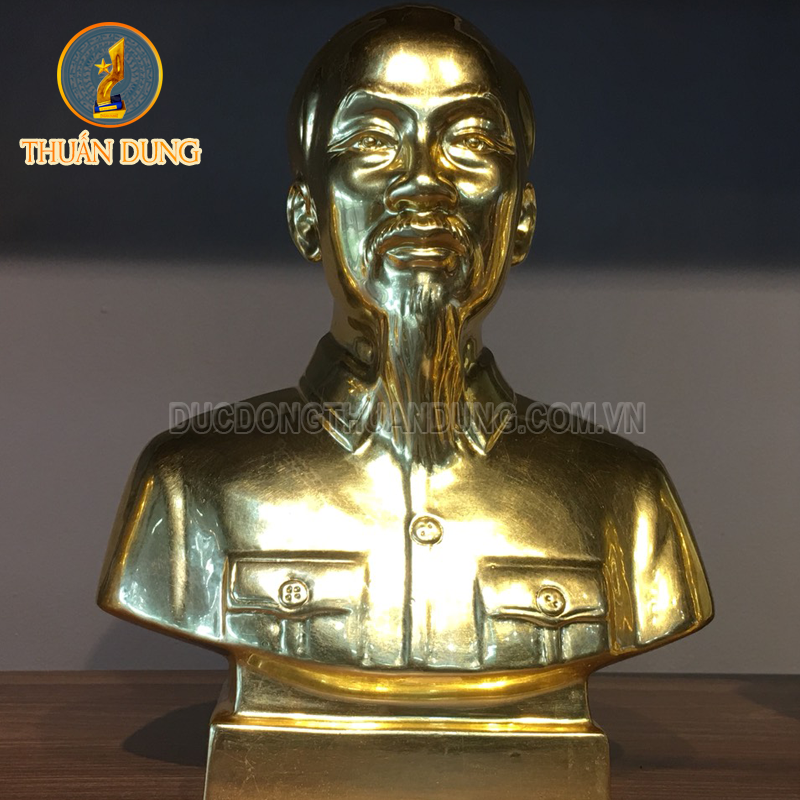 Tượng chân dung Bác Hồ Dát Vàng 24k