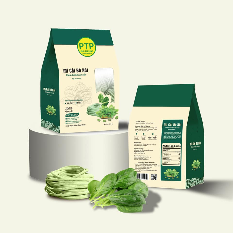 Mì dinh dưỡng sợi Cải Bó Xôi