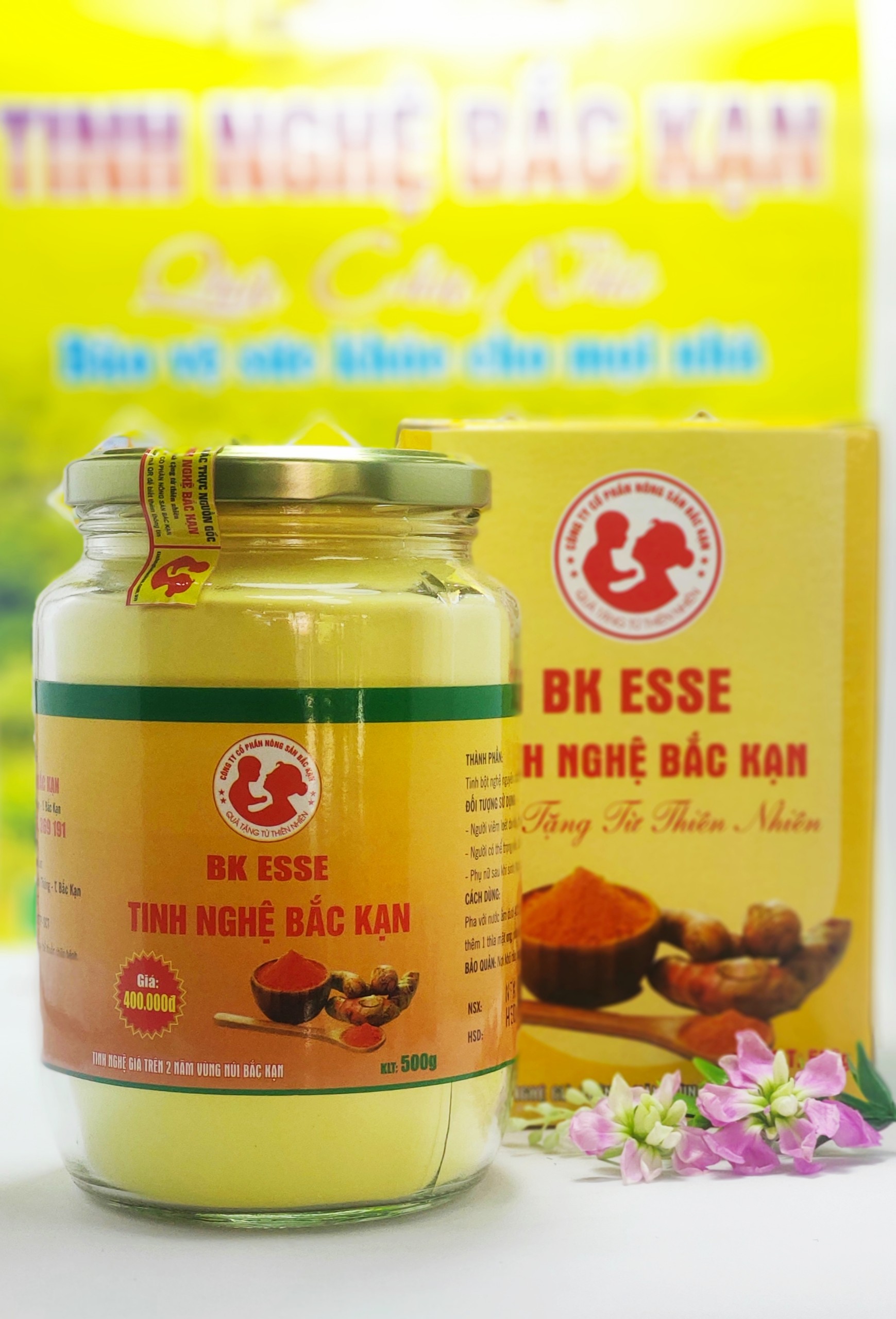 Tinh nghệ Bắc Kạn lọ 500gam thủy tinh