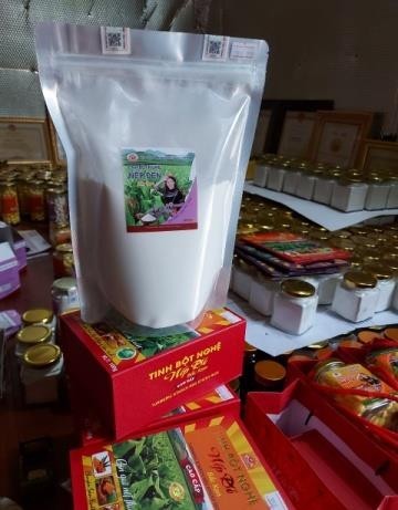 Tinh bột nghệ nếp đen Bắc Kạn nguyên chất túi 500g