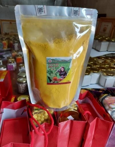 Tinh bột nghệ nếp đỏ Bắc Kạn nguyên chất túi 500g