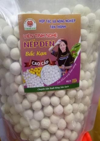 Viên tinh bột nghệ nếp đen Bắc Kạn cao cấp túi 500g