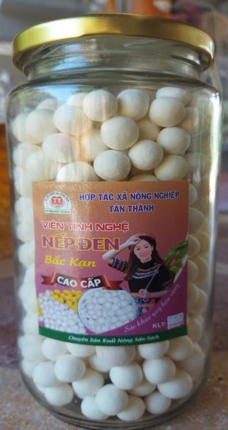 Viên tinh bột nghệ nếp đen Bắc Kạn cao cấp lọ 500g