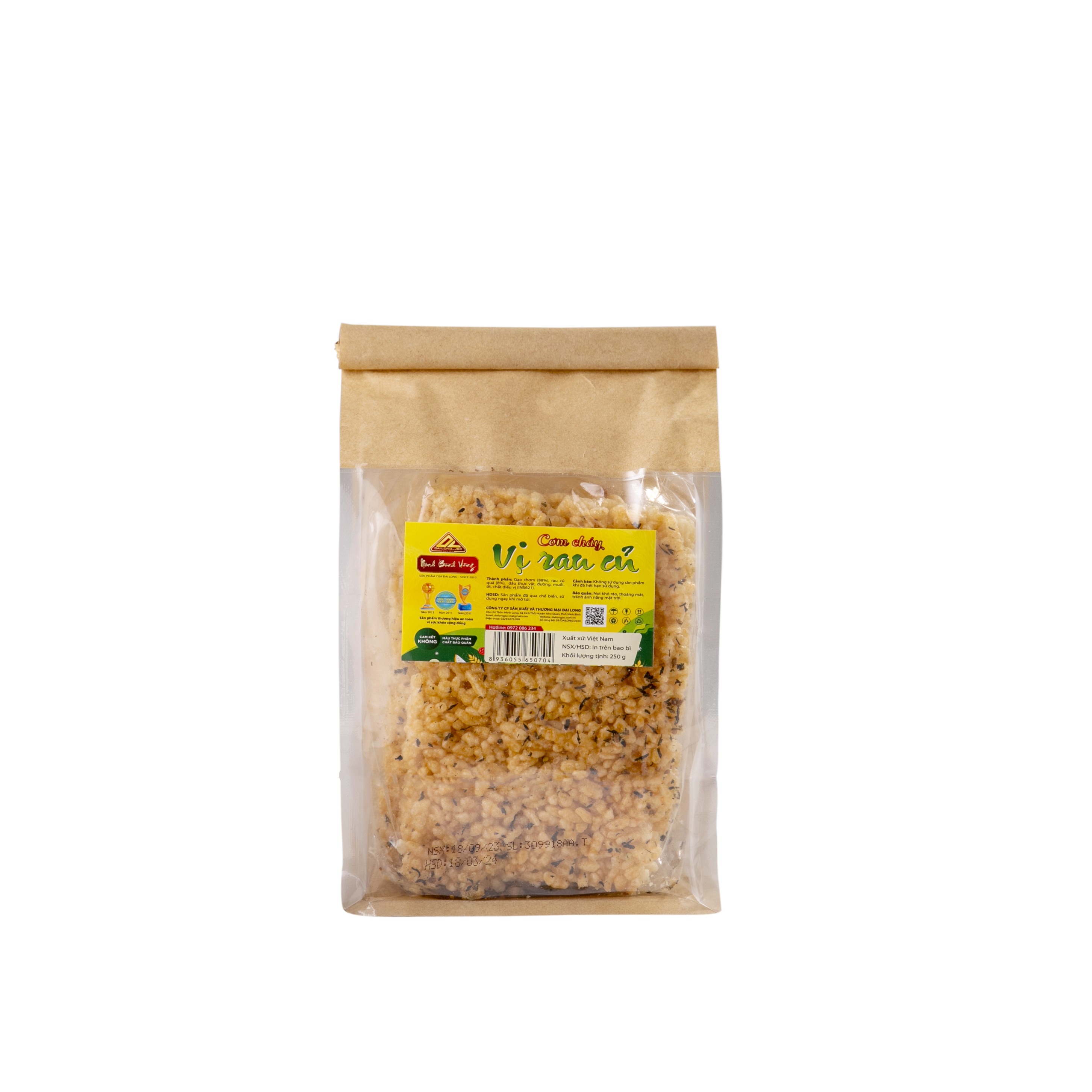 Cơm cháy Ninh Bình Vàng Vị rau củ 250g